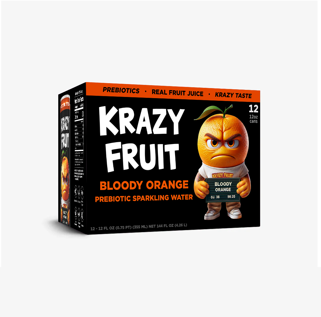 Bloody Orange Prebiotic Sparkling Water 12 Pack