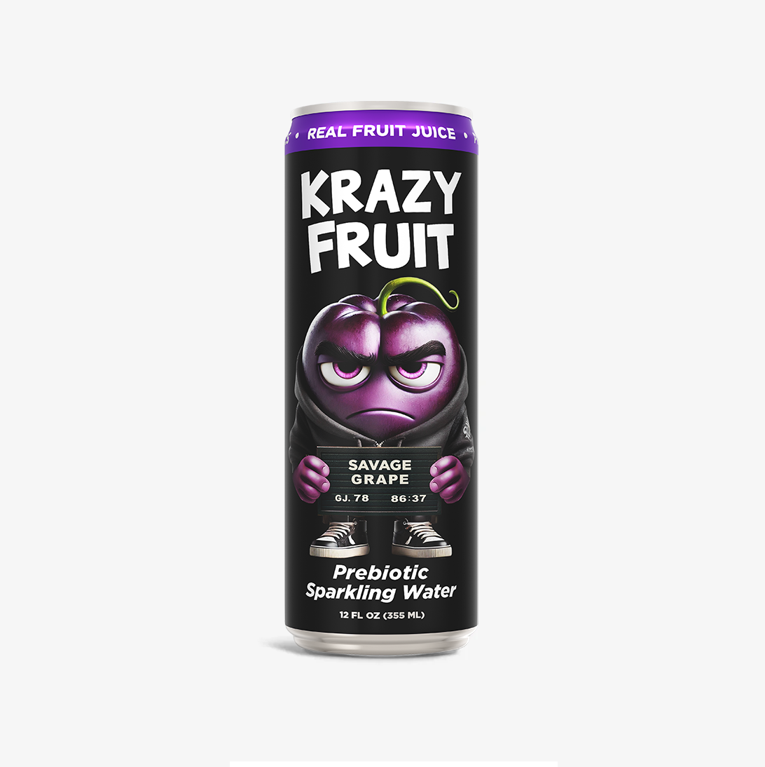 Savage Grape Prebiotic Sparkling Water 12 Pack