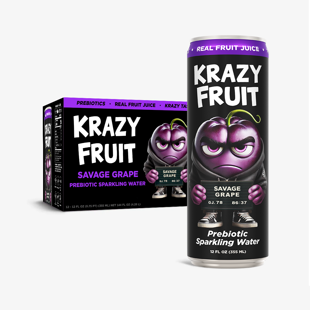 Savage Grape Prebiotic Sparkling Water 12 Pack