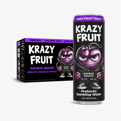 Savage Grape Prebiotic Sparkling Water 12 Pack