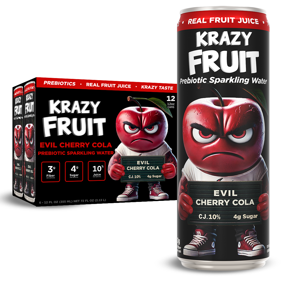 Evil Cherry Cola Prebiotic Sparkling Water 12 Pack
