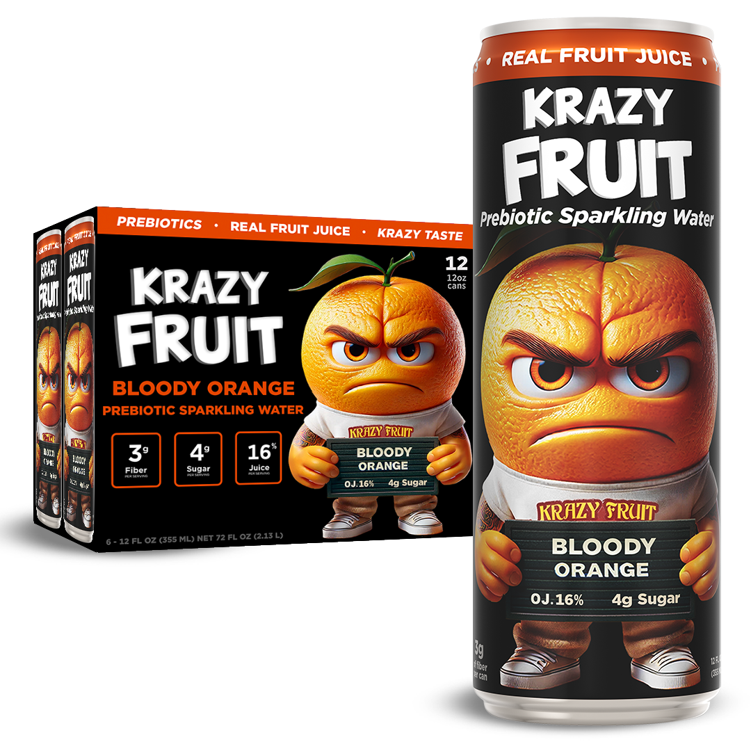 Bloody Orange Prebiotic Sparkling Water 12 Pack