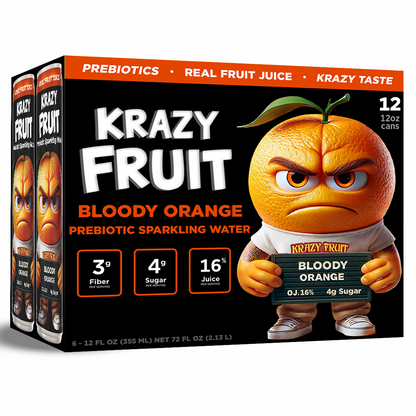 Bloody Orange Prebiotic Sparkling Water 12 Pack