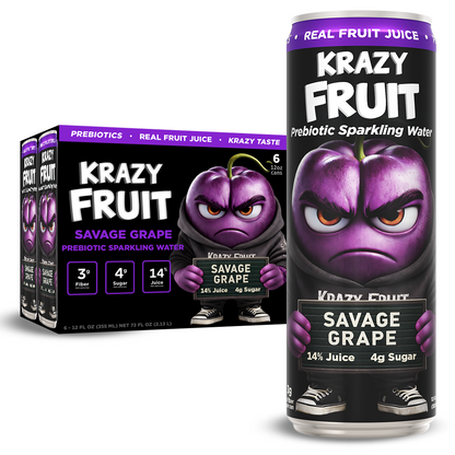 Savage Grape Prebiotic Sparkling Water 12 Pack