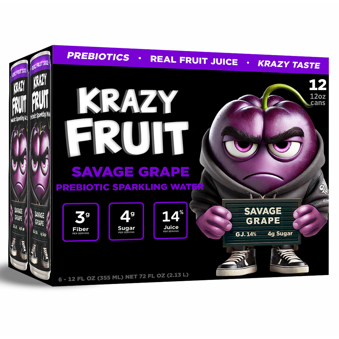 Savage Grape Prebiotic Sparkling Water 12 Pack