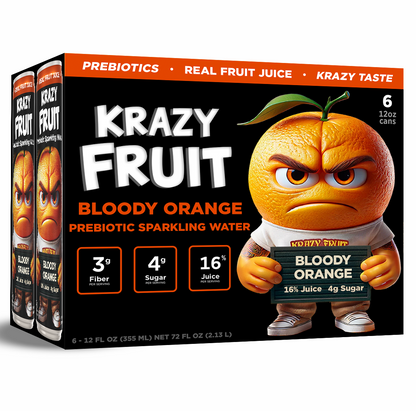 Bloody Orange Prebiotic Sparkling Water 12 Pack